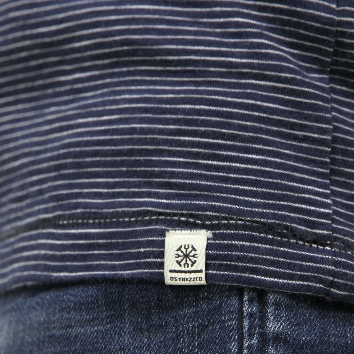 ディストレス DSTREZZED 正規販売店 メンズ 半袖Tシャツ V-NECK S/S IRREGULAR STRIPE TEE 202264 69 NAVY