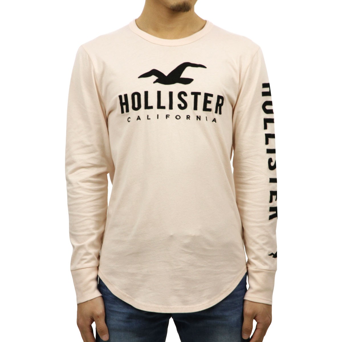 Hollister Relaxed Long-Sleeve Logo Graphic Tee