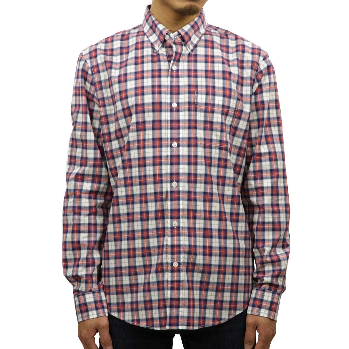 アメリカンイーグル AMERICAN EAGLE 正規品 メンズ 長袖 ボタンダウンシャツ AE PLAID POPLIN BUTTON-DOWN SHIRT 0153-1272-900 クリスマス プレゼント ラッピング American Eagle（アメリカンイーグル） 正規品 メンズ 長袖 ボタン