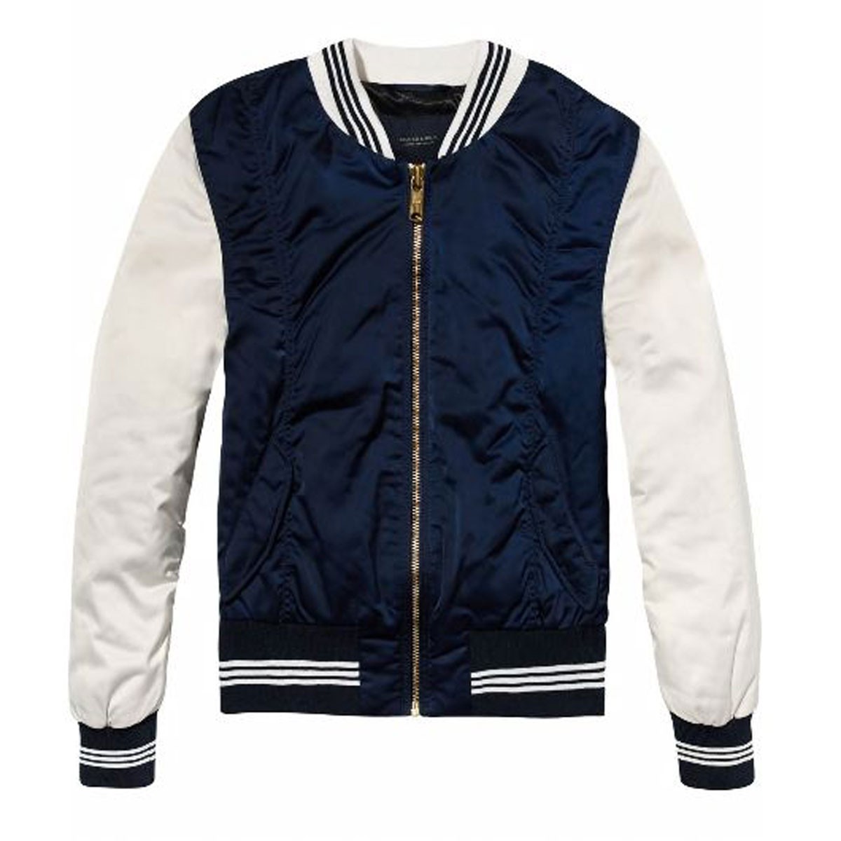メゾンスコッチ MAISON SCOTCH 正規販売店 レディース アウター スタジャン BASIC COOL BOMBER WITH COLORBLOCKING 141372 17 51701 COMBO A D