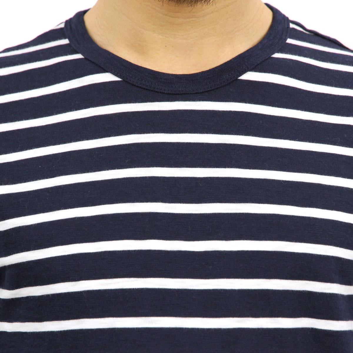 【90s jcrew 巨人タグ　ボーダーロンt】　usa製　ヘンリーネック J.CREW（ジェイクルー） 20%OFFクーポンセール 【利用期間 7/10 0:00