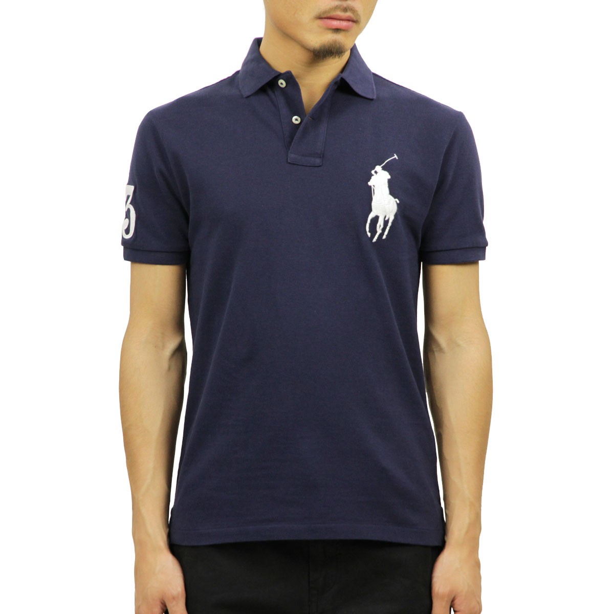 ポロ ラルフローレン POLO RALPH LAUREN 正規品 メンズ カスタムスリムフィット ビッグポニー 半袖ポロシャツ BIG PONY CUSTOM SLIM FIT COTTON MESH POLO