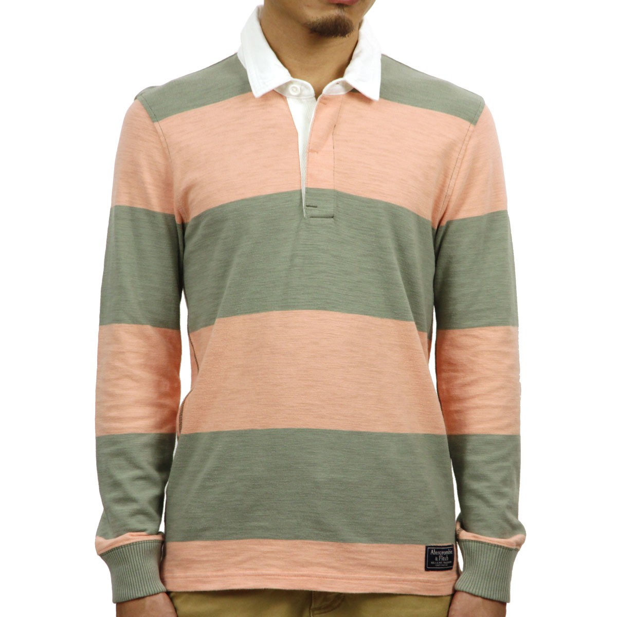 アバクロ Abercrombie＆Fitch 正規品 メンズ 長袖ラガーシャツ RUGBY POLO 124-227-0541-330