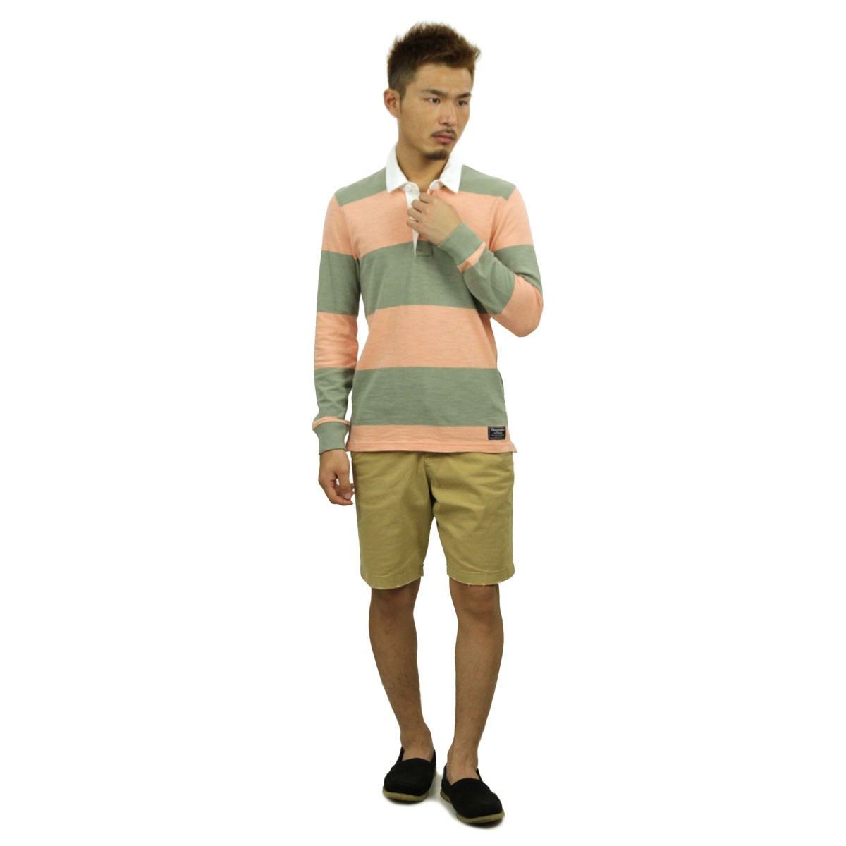 アバクロ Abercrombie＆Fitch 正規品 メンズ 長袖ラガーシャツ RUGBY POLO 124-227-0541-330