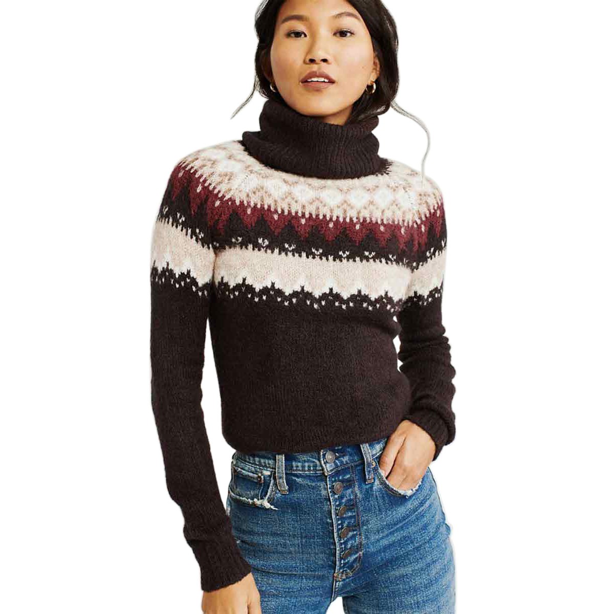アバクロ セーター レディース 正規品 Abercrombie＆Fitch タートルネックセーター Fair Isle Turtleneck Sweater 150-490-1211-429 クリスマス プレゼント ラッピング Abercrombie&Fitch（アバクロンビー&フィッチ） アバクロ セーター