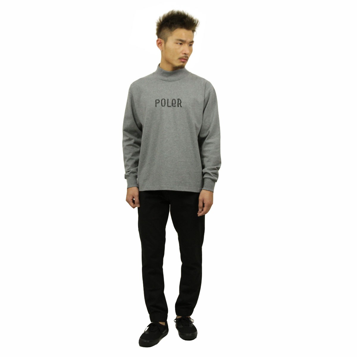 POLeR（ポーラー） ロンT メンズ 正規販売店 長袖Tシャツ モックネック