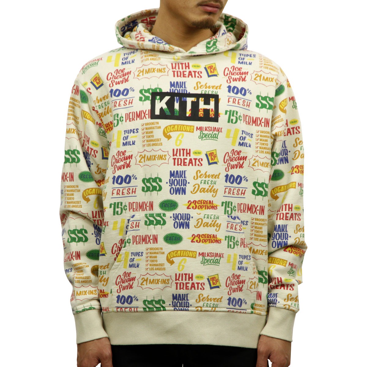 【ボーナスストア 誰でも+5% 11/17 0:00〜11/17 23:59】キス パーカー メンズ 正規品 KITH プルオーバーパーカー KITH  TREATS CIRCULAR HOODIE KH2243-