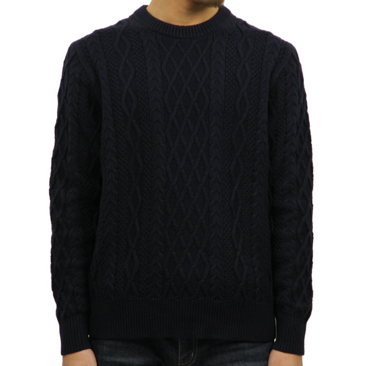 ジェイクルー J.CREW 正規品 メンズ ケーブル編みクルーネックセーター FISHERMAN CABLE CREWNECK SWEATER NAVY  クリスマス プレゼント ラッピング J.CREW（ジェイクルー） 20%OFFセール 【販売期間 12/31 0:00〜1/1 23