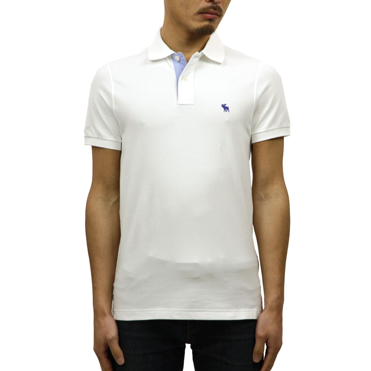 アバクロ Abercrombie＆Fitch 正規品 メンズ ストレッチ ワンポイントロゴ 半袖ポロシャツ STRETCH ICON POLO｜mixon｜02