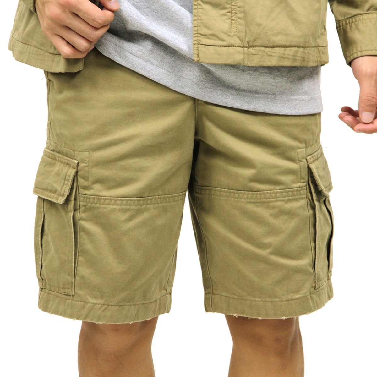 アバクロ ショートパンツ メンズ 正規品 Abercrombie＆Fitch ボトムス ハーフパンツ カーゴパンツ 膝丈 CARGO SHORTS  10 INSEAM LONG-LENGTH