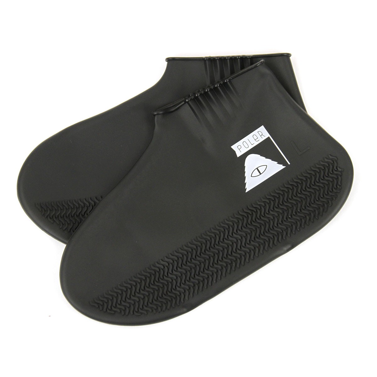 ポーラー シューズカバー 正規販売店 POLER レインシューズカバー 防水 シリコンシューズカバー SILICON RAIN SHOES COVER【M】22cm〜25cm 【L】25〜28cm 55400002-BLK BLACK