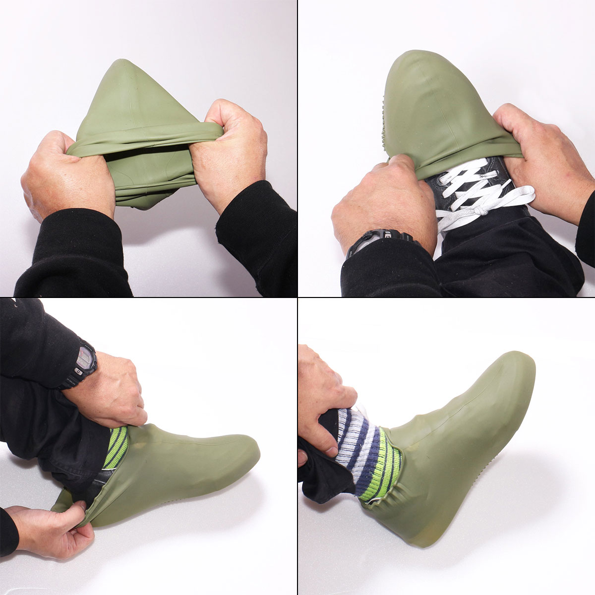 ポーラー シューズカバー 正規販売店 POLER レインシューズカバー 防水 シリコンシューズカバー SILICON RAIN SHOES COVER【M】22cm〜25cm 【L】25〜28cm 55400002-BLK BLACK