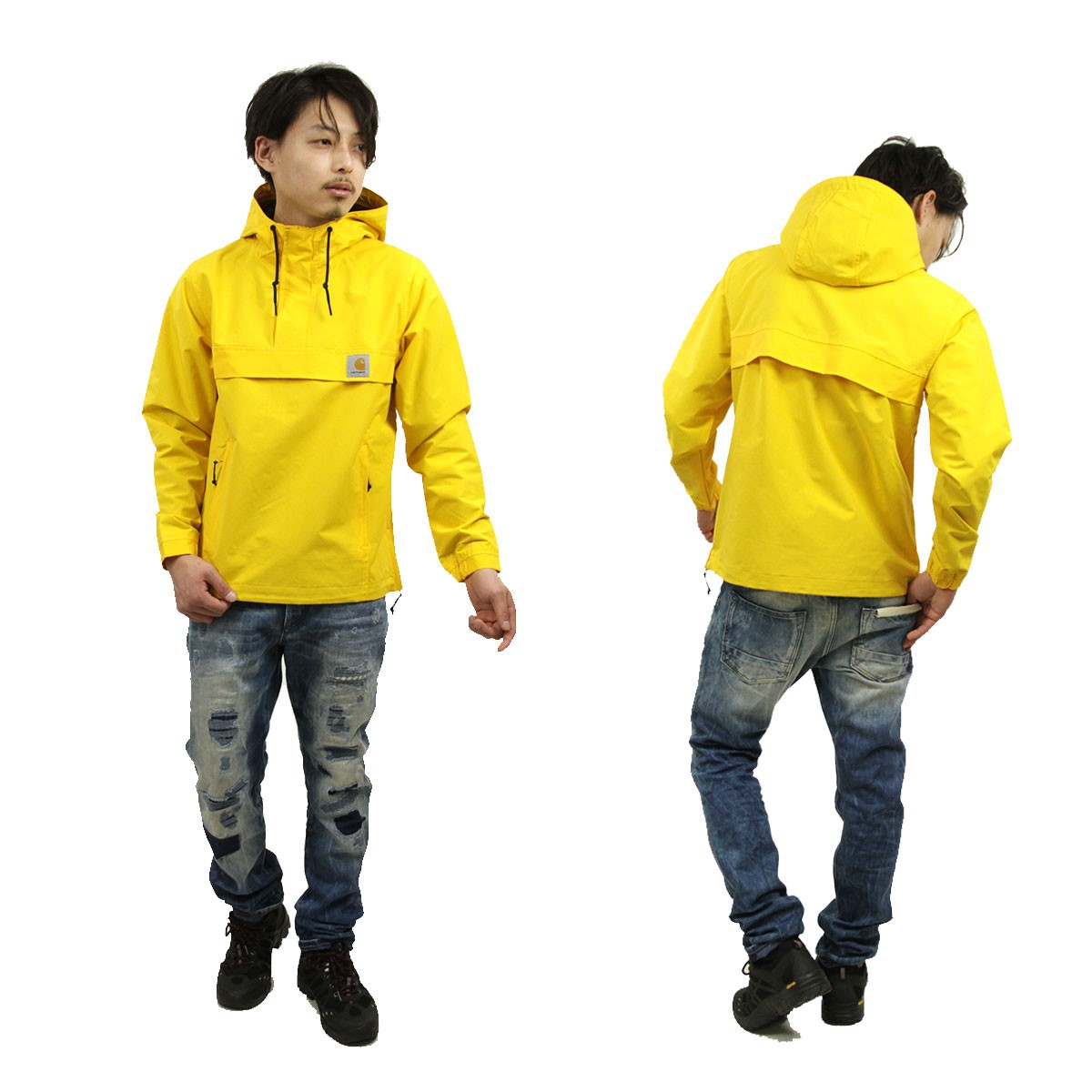 カーハート　Carhartt アノラックパーカー carhartt アノラックパーカー M ドローコード 刺繍 | 古着屋OLDGREEN