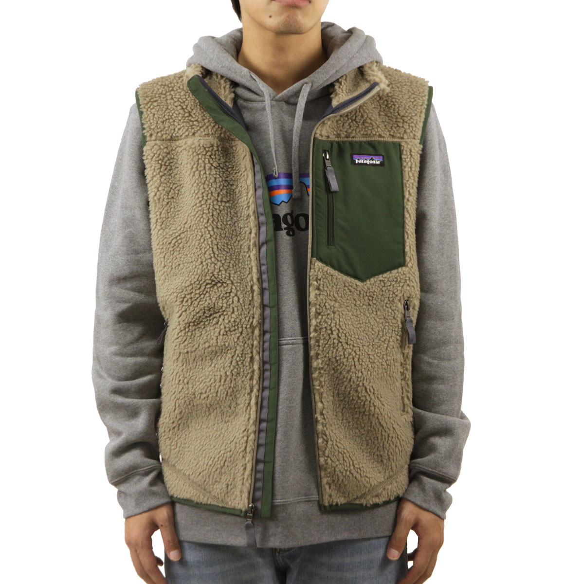 パタゴニア メンズ ベスト 正規品 patagonia レトロX アウター フリース ボアベスト MEN'S CLASSIC RETRO-X VEST  23048 SBDY SEABIRD GREY