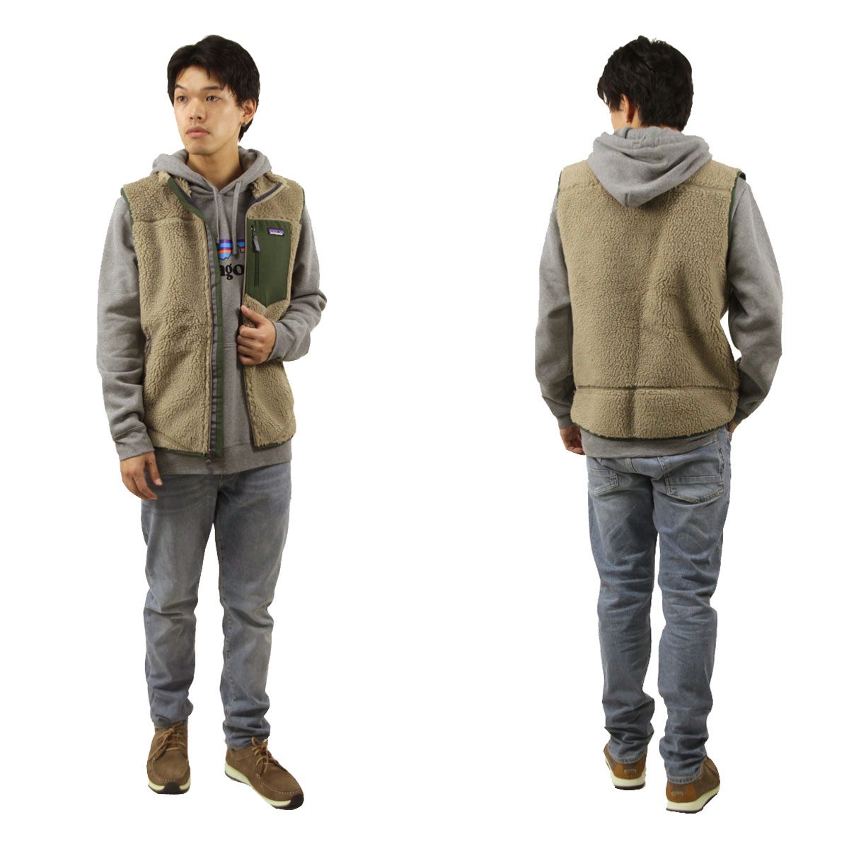 パタゴニア メンズ ベスト 正規品 patagonia レトロX アウター フリース ボアベスト MEN'S CLASSIC RETRO-X VEST  23048 SBDY SEABIRD GREY