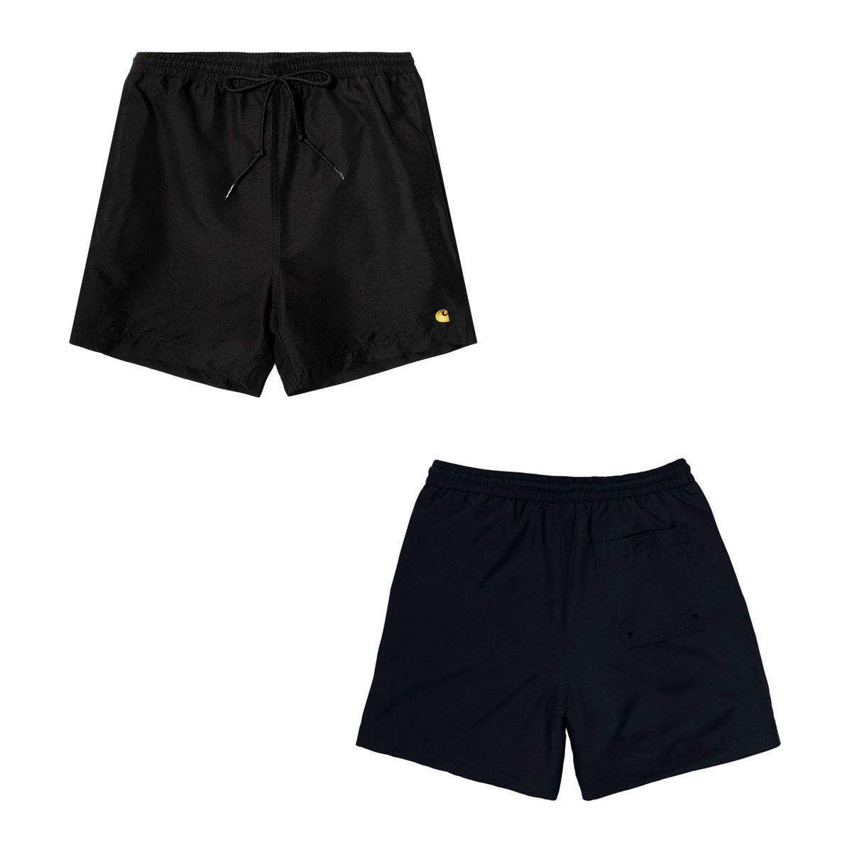 カーハート 水着 メンズ 正規販売店 CARHARTT WIP スイムパンツ ボトムス CHASE SWIM TRUNKS PANTS BLACK / GOLD I026235 89