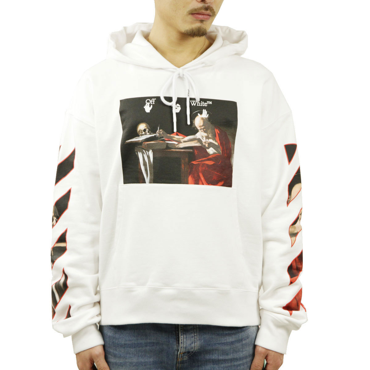 オフホワイト パーカー メンズ 正規品 OFF-WHITE プルオーバーパーカー