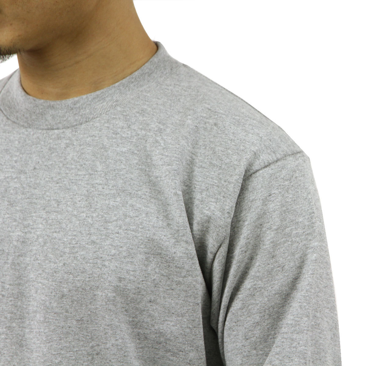 プロクラブ ロンT メンズ 正規販売店 PROCLUB 長袖Tシャツ クルーネック長袖Tシャツ HEAVY WEIGHT COTTON LONG SLEEVE CREW NECK T-SHIRT HEATHER GREY #114