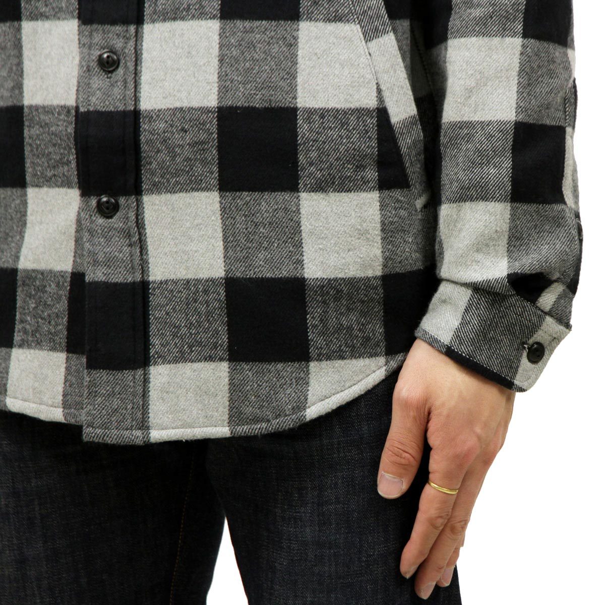 ポロ ラルフローレン ジャケット メンズ 正規品 POLO RALPH LAUREN アウター シャツジャケット フランネルシャツ FLANNEL  SHIRT JACKET Z214SH46 HEATHER/BLACK