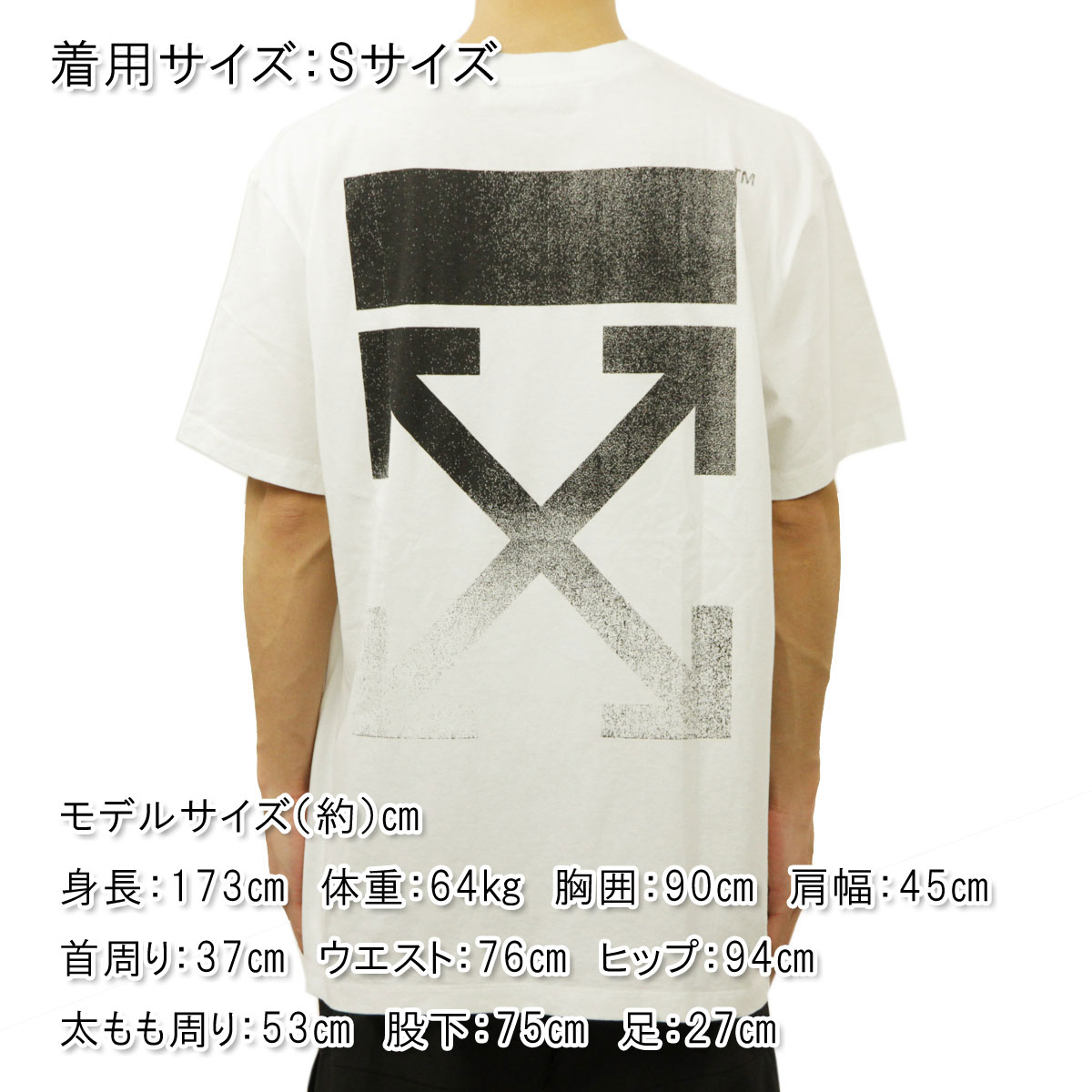 オフホワイト Tシャツ メンズ 正規品 OFF-WHITE 半袖Tシャツ バック 