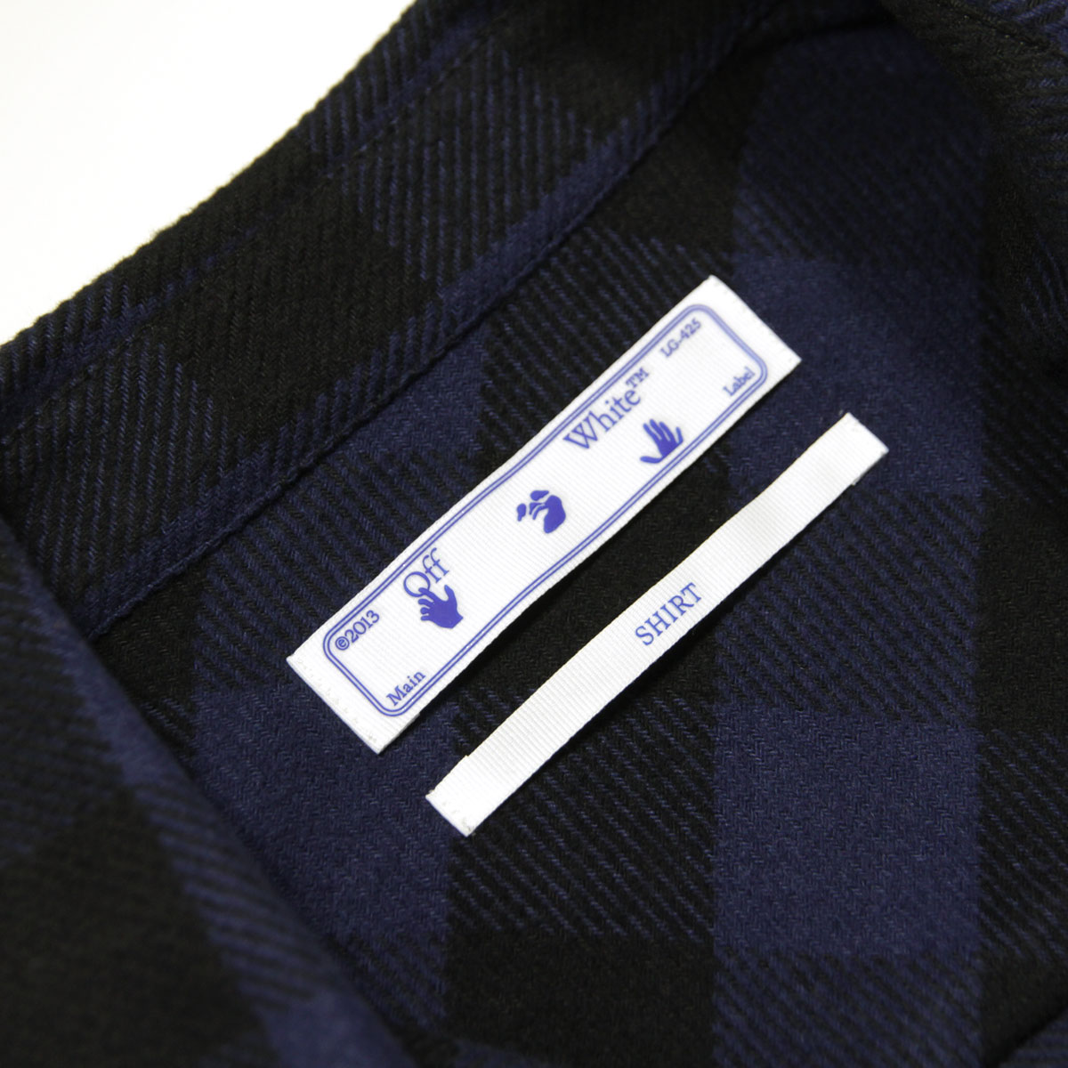 オフホワイト シャツ メンズ 正規品 OFF-WHITE 長袖シャツ フランネル