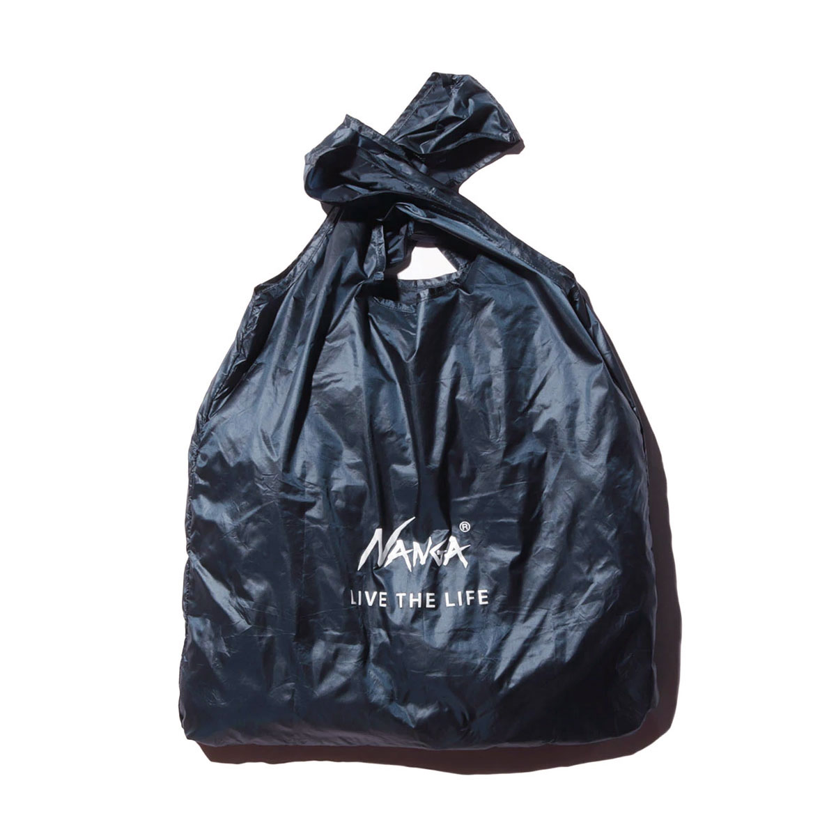 ナンガ バッグ 正規販売店 NANGA エコバッグ コンパクト NANGA POCKETABLE ECO BAG (LIVE THE LIFE) NVY NAVY