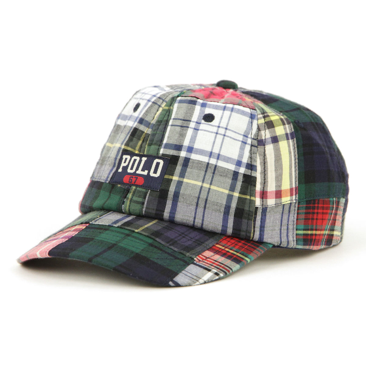 希少 USA製 ポロ ラルフローレン パッチワーク キャップ POLO 90s POLO RALPH LAUREN（ポロ・ラルフローレン） 【ボーナスストア 誰でも+