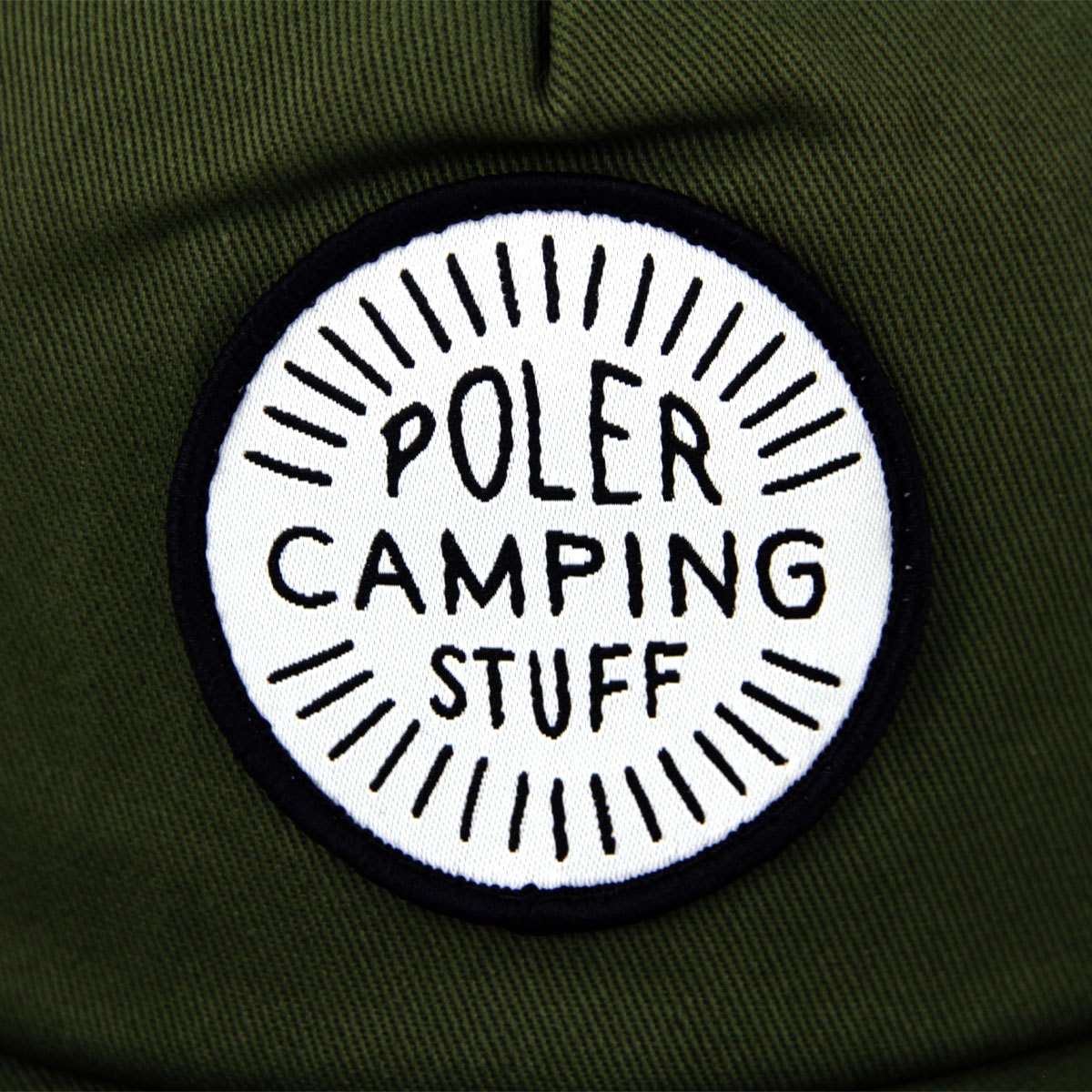 ポーラー メンズ レディース キャップ 正規販売店 POLER 帽子 CAMPING STUFF PATCH HAT 233ACU7003 OLIVE