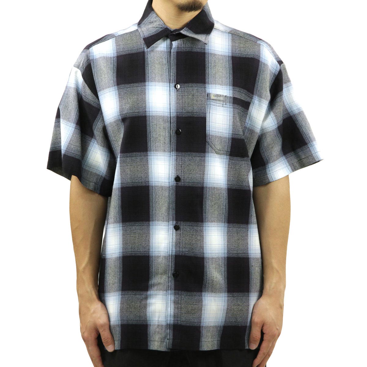 キャルトップ メンズ 半袖シャツ 正規品 CALTOP CALTOP ACRYLIC OMBRE CHECK SHORT SLEEVE SHIRTS カルトップ チェックシャツ ネルシャツ オンブレ 2000SS