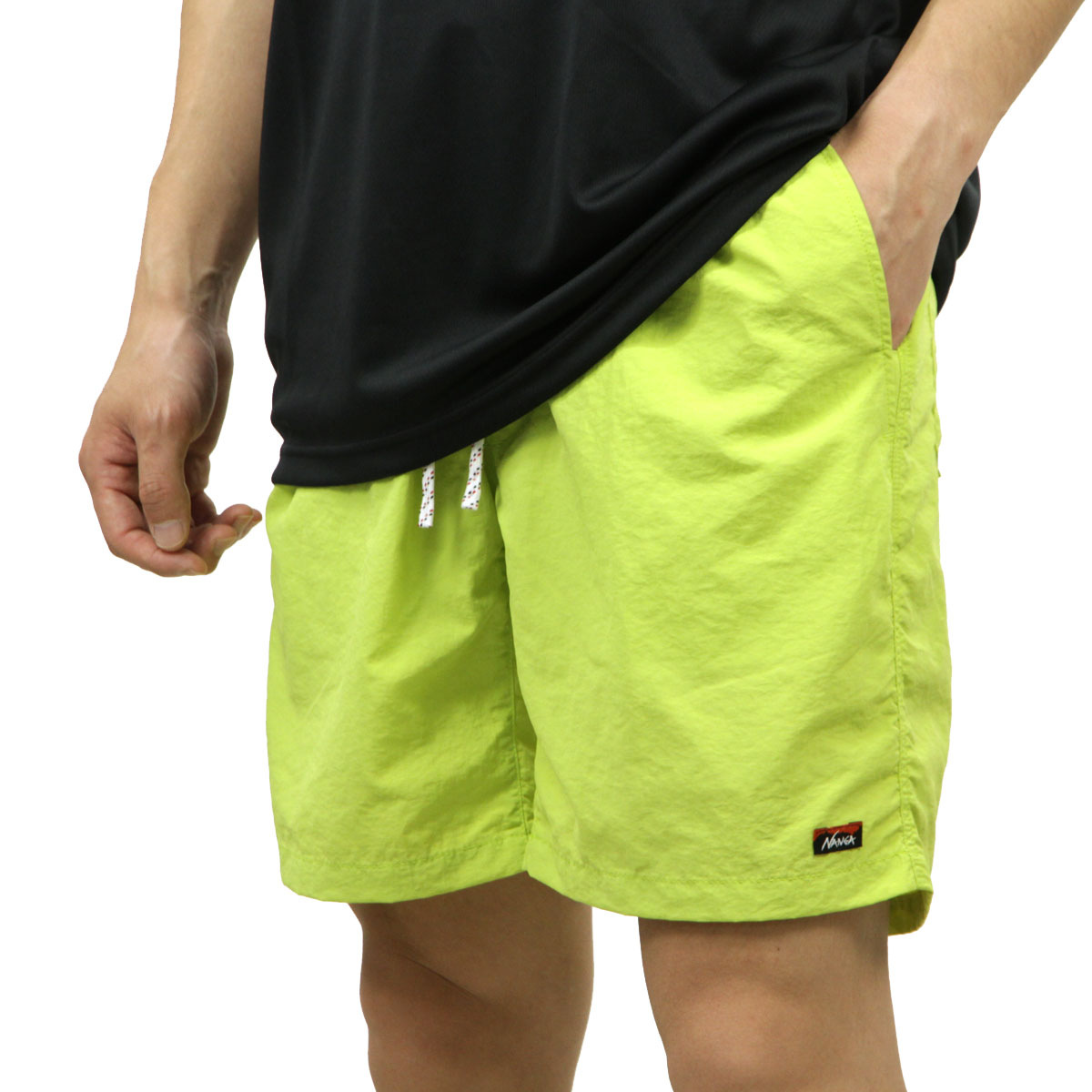 ナンガ メンズ ショートパンツ 正規販売店 NANGA ナイロン ハーフパンツ 短パン NYLON TUSSER EASY SHORTS NW2221-1I502 LIME