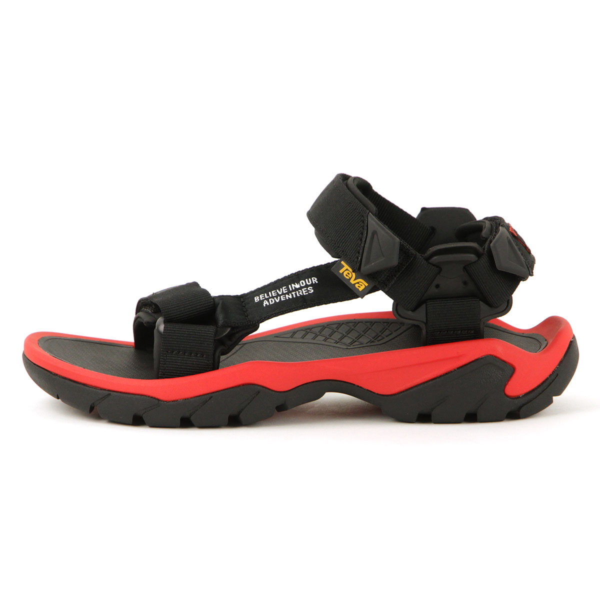 ナンガ メンズ サンダル 正規販売店 NANGA テバ コラボ アウトドア シューズ NANGA×TEVA TERA HI FIVE CA2314-1Z505 BLACK/RED