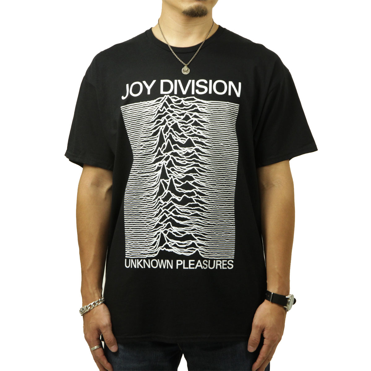 ミュージックティ メンズ バンドTシャツ 正規品 MUSIC TEE ロックTシャツ ジョイ・ディヴィジョン UNKNOWN PLEASURES  JOY DIVISION UNKNOWN MUSIC TEE