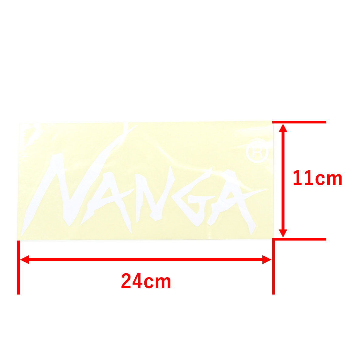 ナンガ メンズ レディース ステッカー 正規販売店 NANGA ロゴ カッティングステッカー NANGA CUTTING STICKER L NA2254-3G517 WHITE