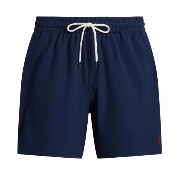 ポロ ラルフローレン メンズ スイムパンツ 正規品 POLO RALPH LAUREN 水着 ロゴ TRAVELER SWIM SHORT MID TRUNK NAVY 710910260