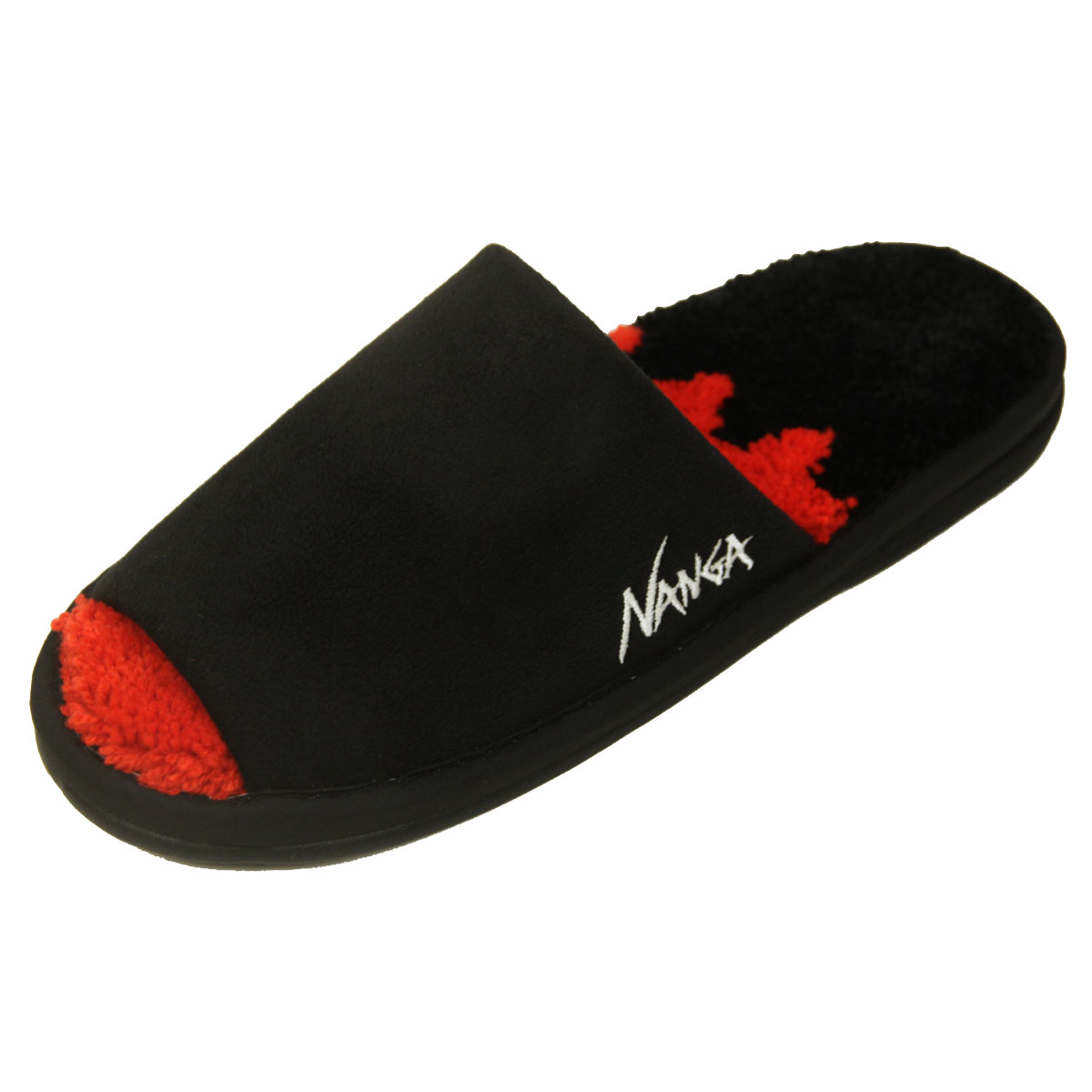 ナンガ メンズ レディース スリッパ 正規販売店 NANGA ロゴ ルームシューズ NANGA LOGO ROOM SHOSE NG2443-1Z008-A RED×BLK BLACK