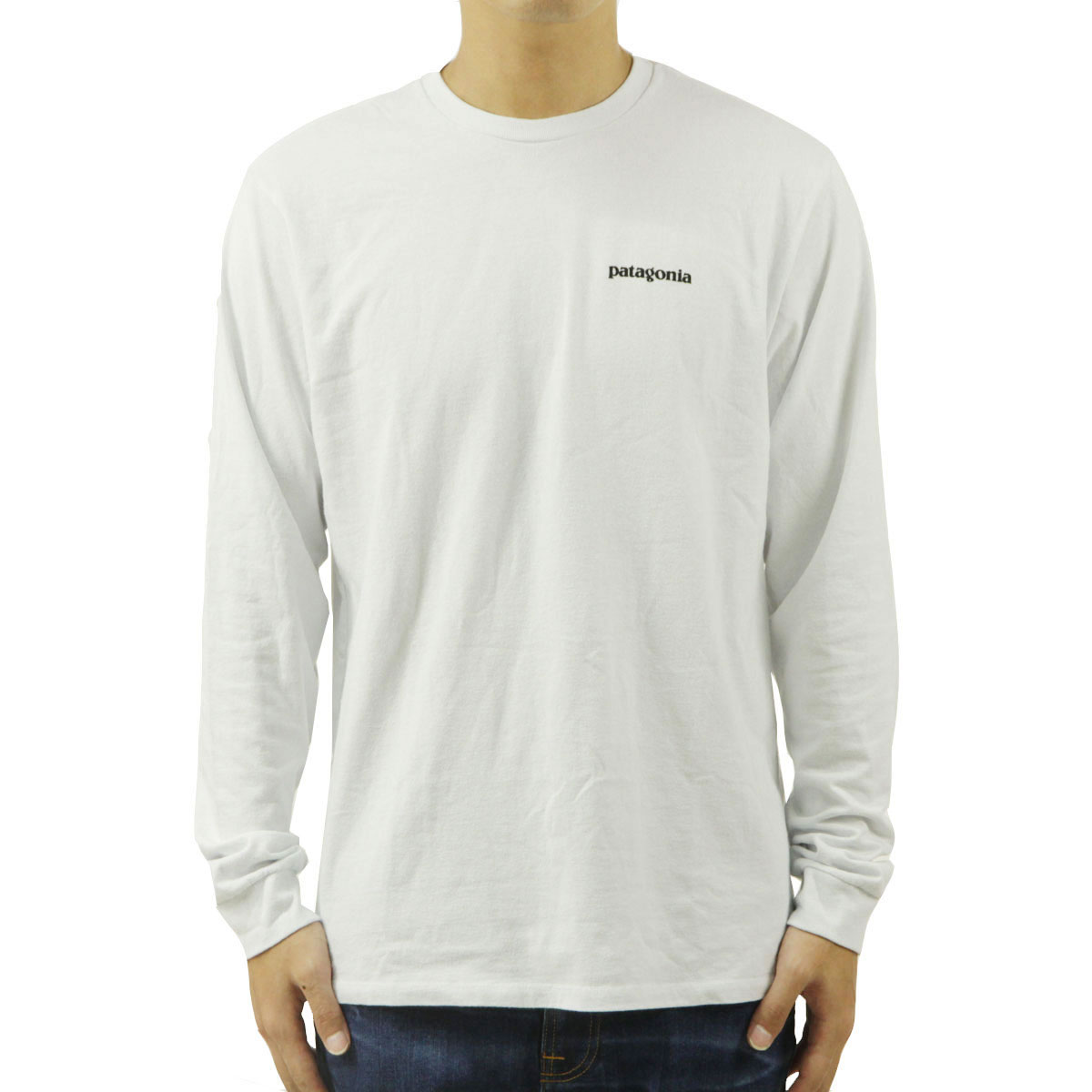 新品タグ有　Patagonia パタゴニア 長袖 Tシャツ 白 patagonia パタゴニア メンズ 長袖Tシャツ 正規品 クルーネック