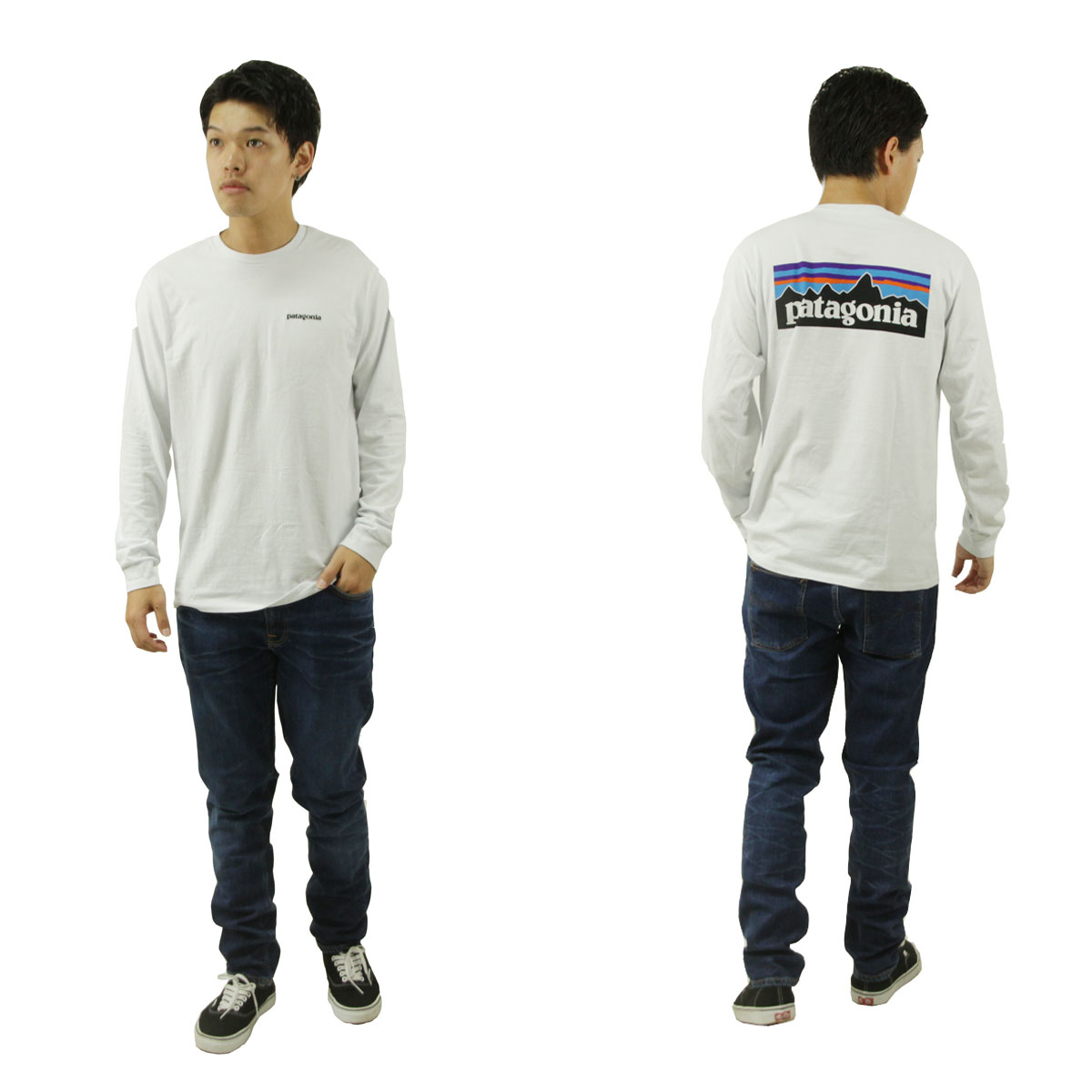 Patagonia パタゴニア 速乾性 プリント クルーネック 長袖 Tシャツ Patagonia/パタゴニア】ロゴプリントクルーネックロングスリーブ