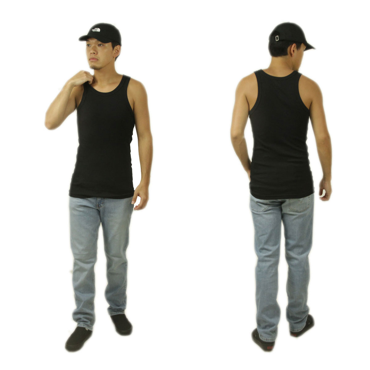 ヘインズ メンズ タンクトップ 正規販売店 Hanes ビーフィー ノースリーブ 無地 HANES BEEFY RIB TANK TOP T-SHIRT 1P HM3-R102 090 BLACK