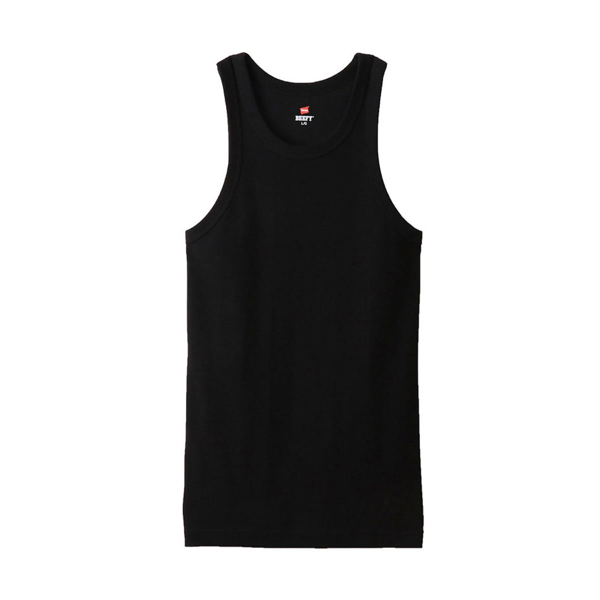 ヘインズ メンズ タンクトップ 正規販売店 Hanes ビーフィー ノースリーブ 無地 HANES BEEFY RIB TANK TOP T-SHIRT 1P HM3-R102 090 BLACK