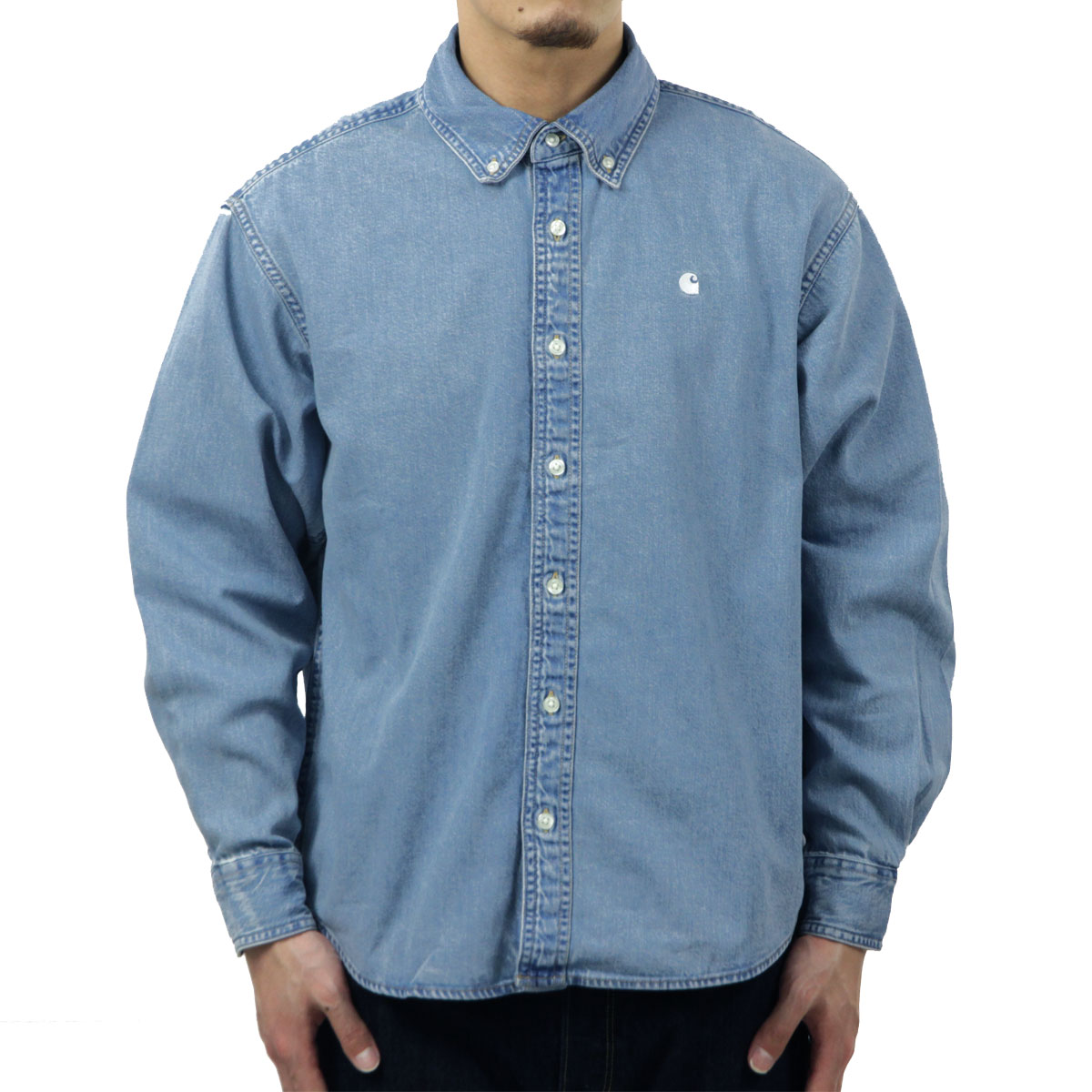 Carhartt WIP デニムボタンダウンシャツ Lサイズ Carhartt（カーハート） メンズ 長袖シャツ 正規品 CARHARTT WIP