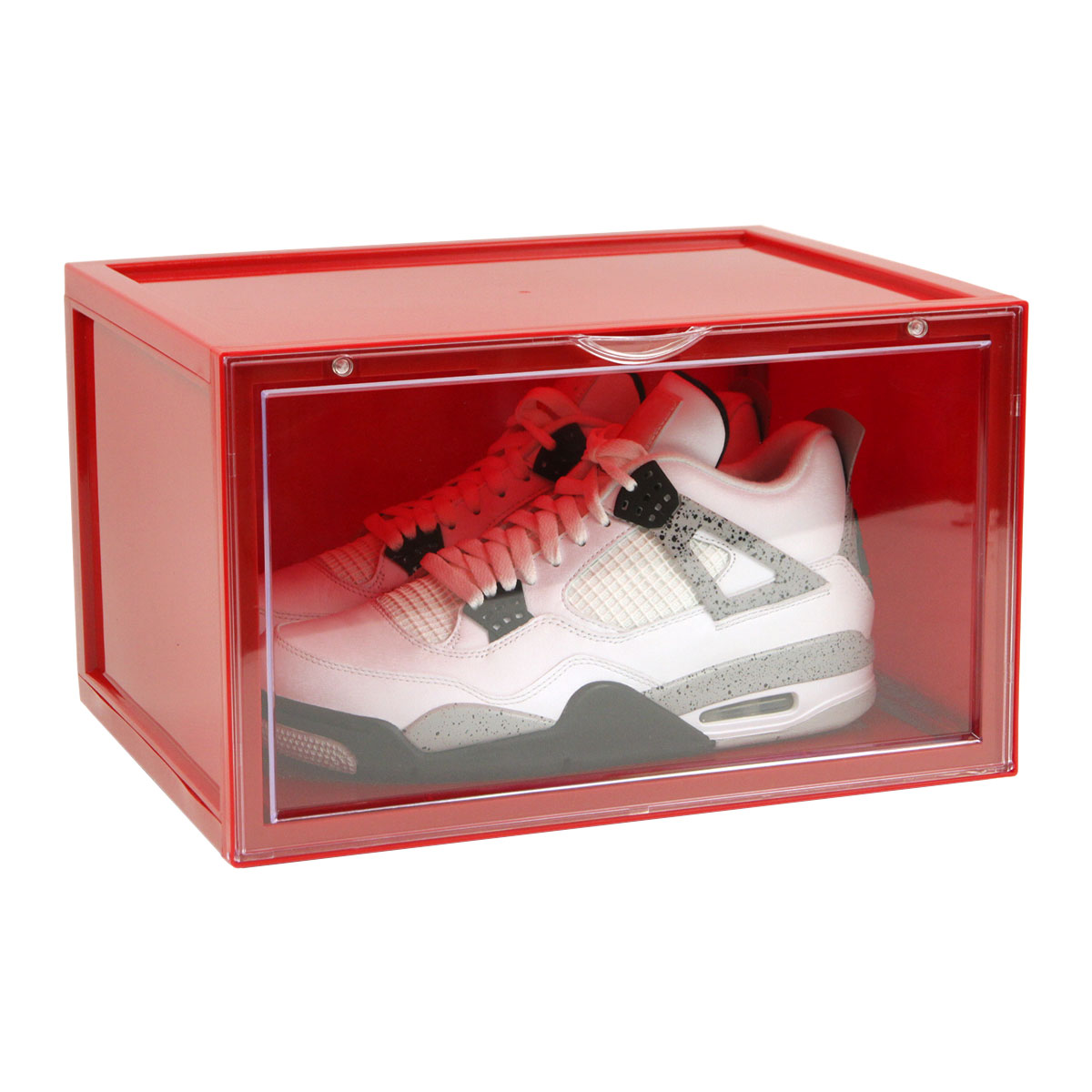 シューズボックス SHOESMANSION シューズマンション 12個セット 横型 ディスプレイシューズボックス シューズケース コレクションケース 扉付き マグネットの画像