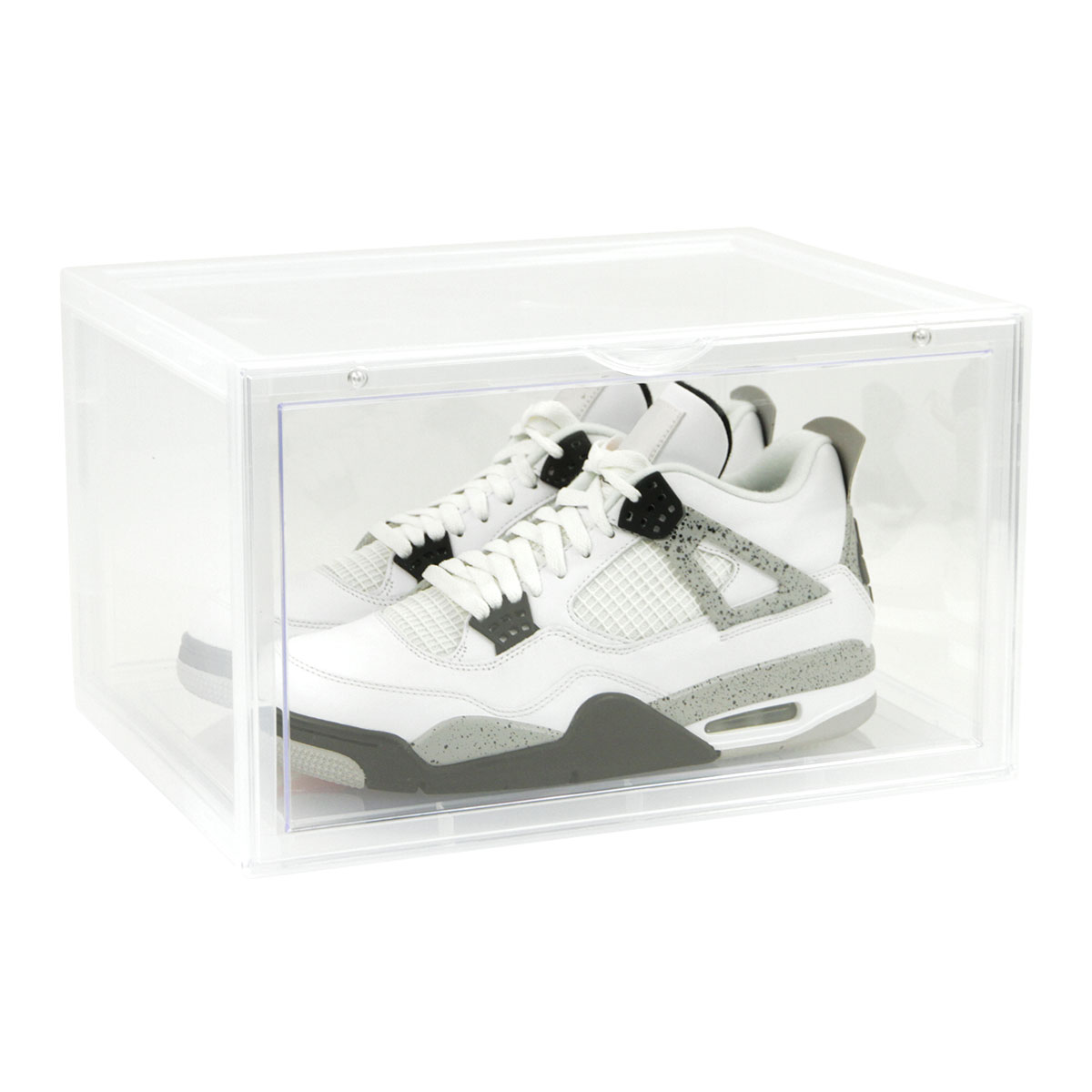 シューズボックス SHOESMANSION シューズマンション 12個セット 横型 ディスプレイシューズボックス シューズケース コレクションケース 扉付き マグネットの画像