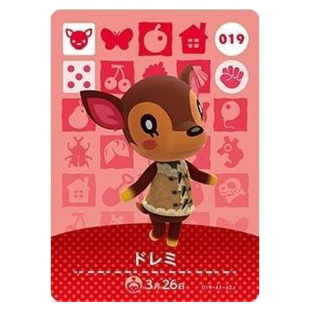任天堂 あつまれ どうぶつの森 amiiboカード 第1弾 019 ドレミ