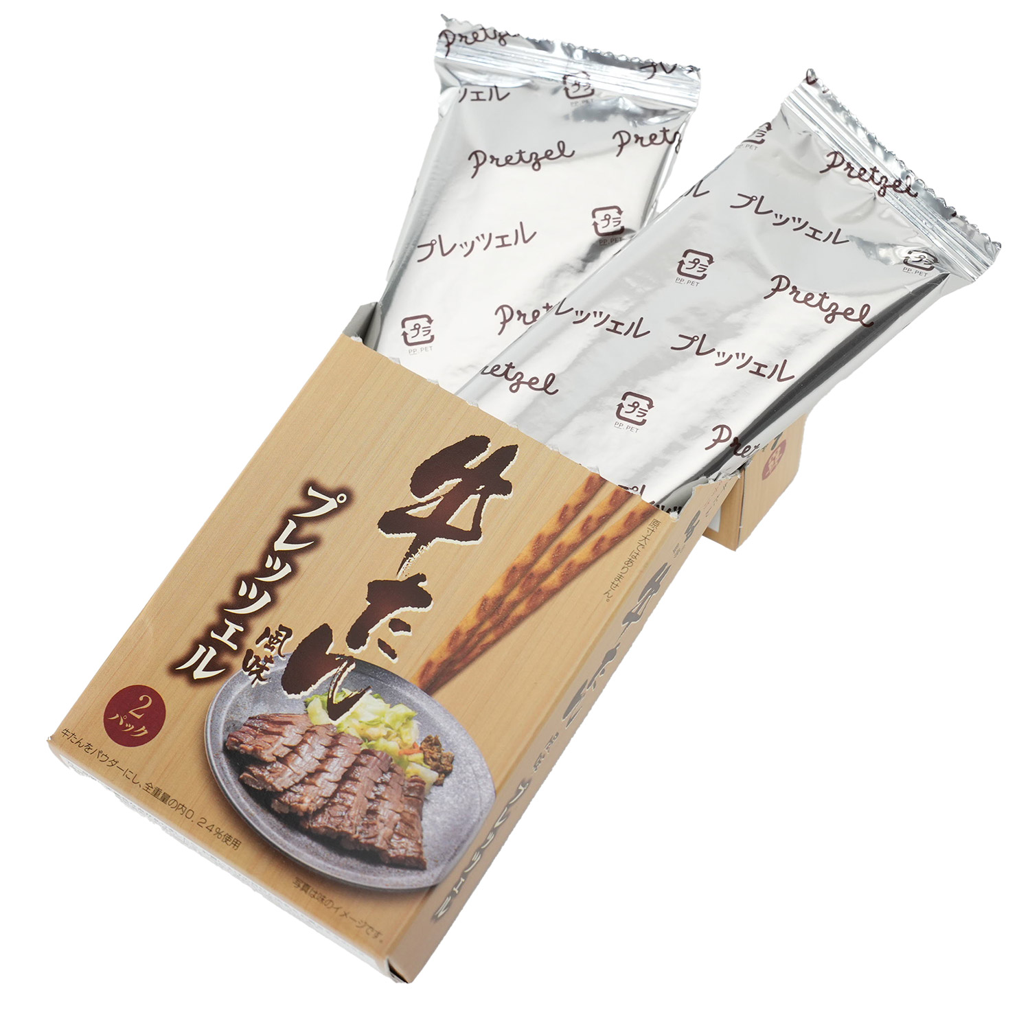 牛タン風味プレッツェル（4箱入) 個包装 1箱に2袋入り 喜助 宮城 お