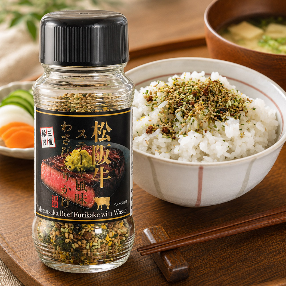 ふりかけ 松阪牛ステーキ風味わさびふりかけ 45g ふりかけ 三重みやげ 長登屋
