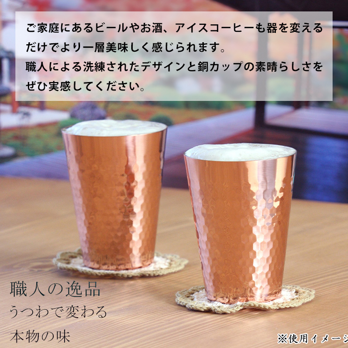 ASAHI（アサヒ） 銅製 タンブラー 350ml 2個セット 木箱入 燕三条 日本