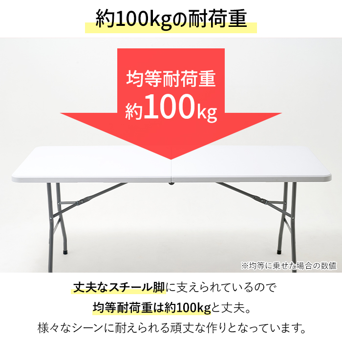 折りたたみテーブル 作業台 作業テーブル 幅180cm 屋外 強化