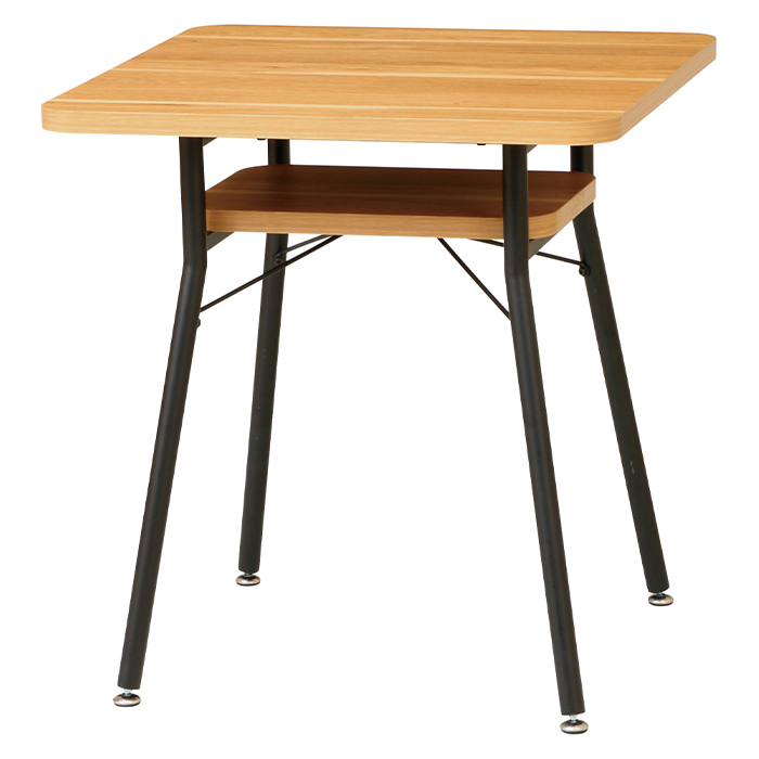 ダイニングテーブル 2人用 ナチュラル 幅65cm 食卓テーブル 収納棚 木製｜miyaguchi｜03
