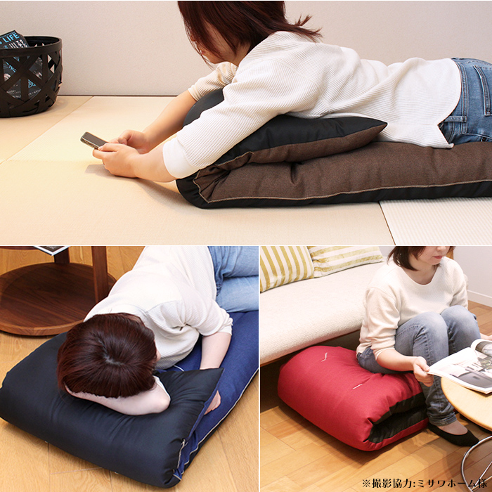 長座布団 60×120 ロングクッション 座布団 シャンブレー 日本製