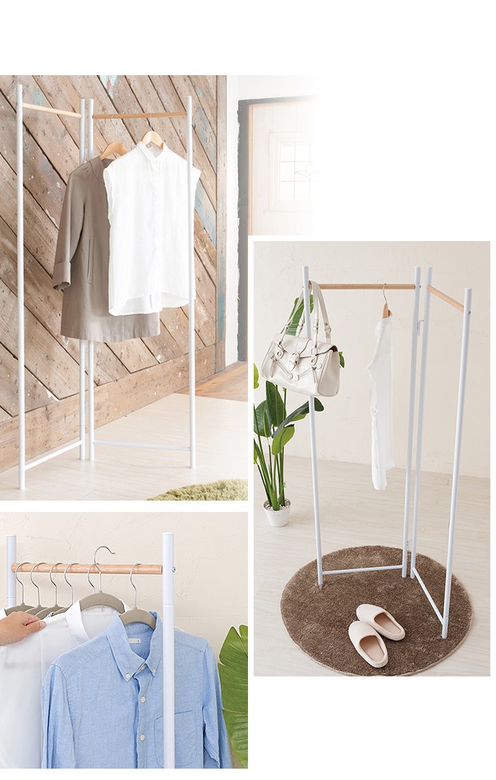 ハンガーラック パイプハンガー 折りたたみ おしゃれ シンプル